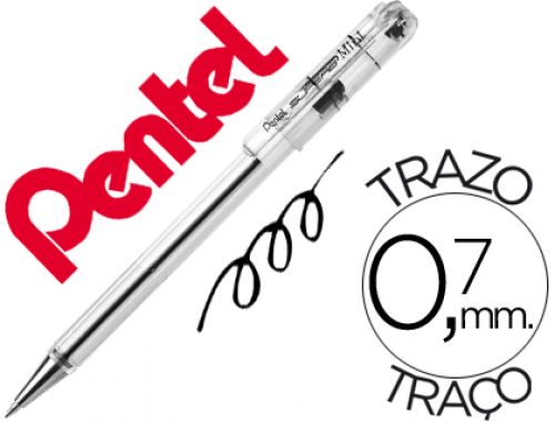 Esferografica pentel mini bk77 preta 0,7 mm , Pentel , 54544 , 3474372770101